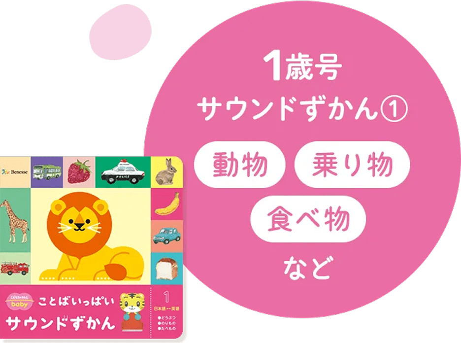 1歳号 サウンドずかん① 動物 乗り物 食べ物 など