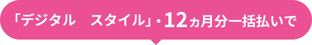 「デジタル　スタイル」・12ヵ月分一括払いで