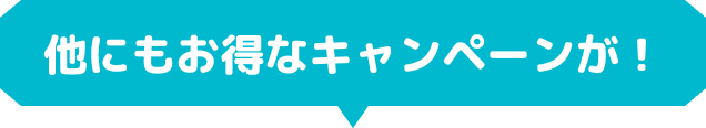 他にもお得なキャンペーンが！