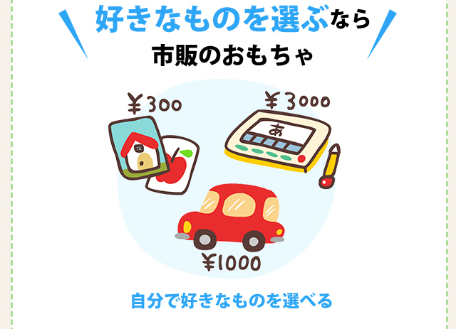 好きなものを選ぶなら市販のおもちゃ