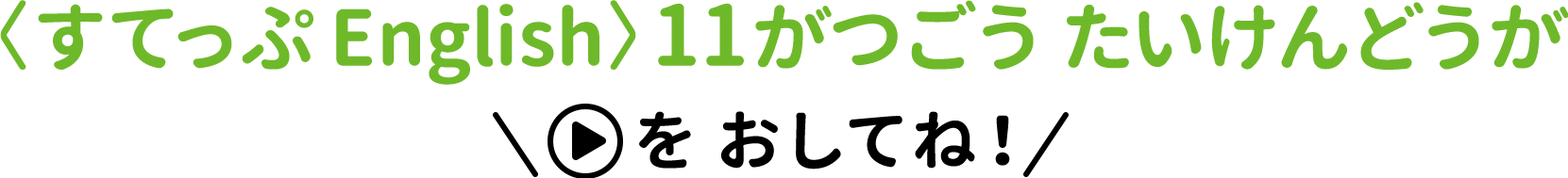 〈すてっぷEnglish〉どうがたいけんばん