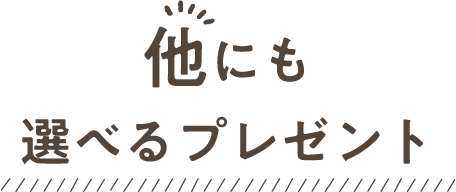 他にも選べるプレゼント
