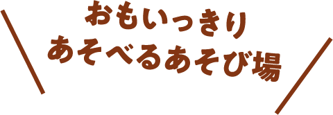 おもいっきりあそべるあそび場