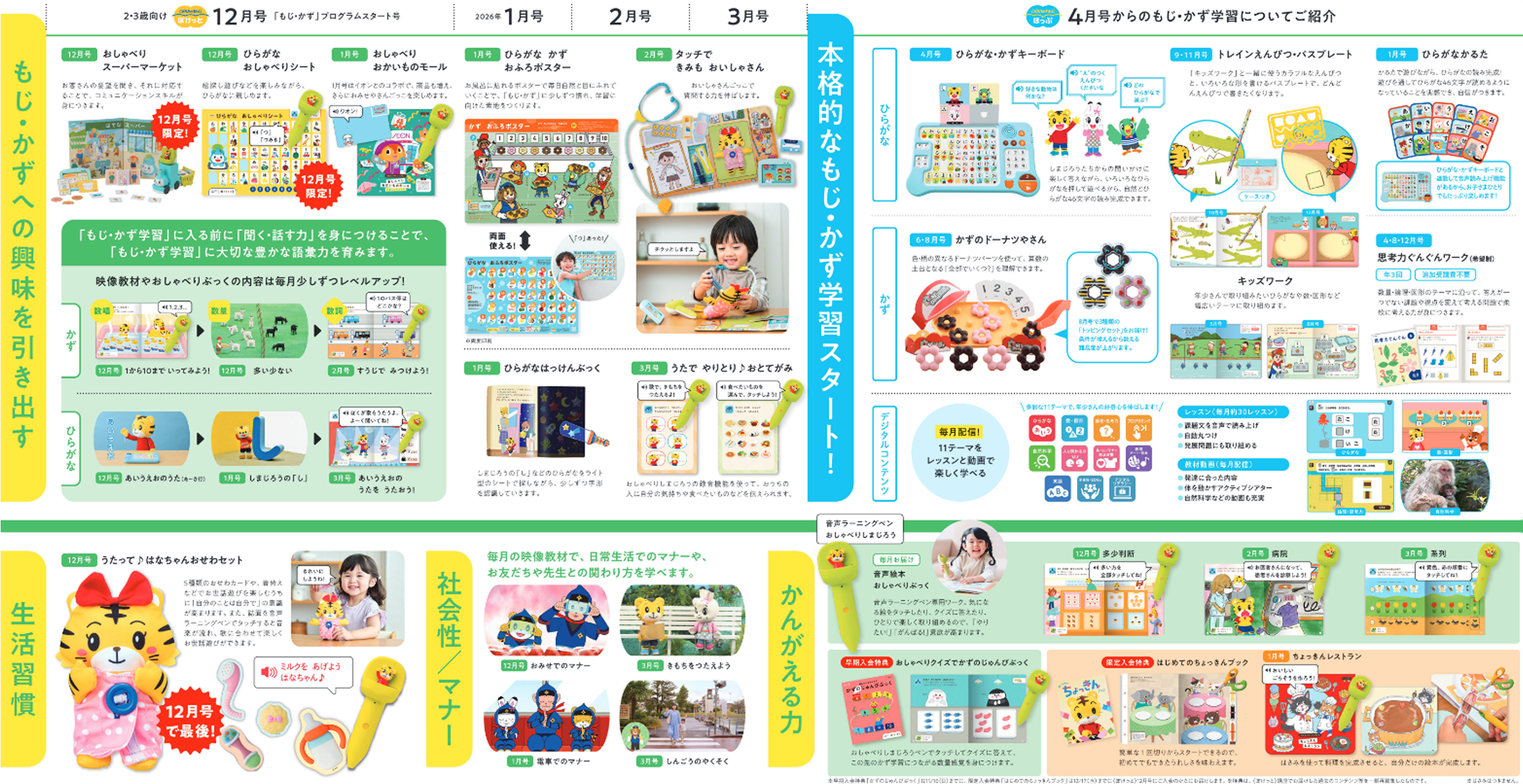 表:年間ラインナップ